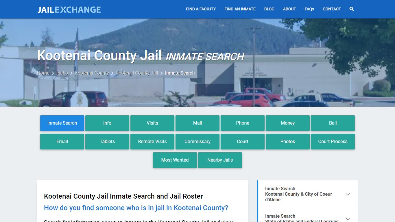 Inmate Search: Roster & Mugshots - Kootenai County Jail, ID - Jail Exchange